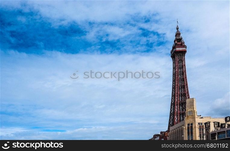 The Blackpool Tower (HDR). The Blackpool Tower on the Pleasure Beach in Blackpool, Lancashire, UK (HDR)