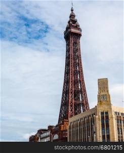 The Blackpool Tower (HDR). The Blackpool Tower on the Pleasure Beach in Blackpool, Lancashire, UK (HDR)