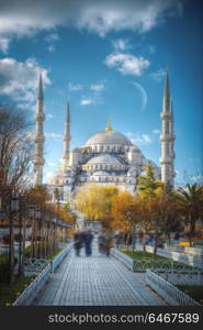 The Blue Mosque is the city stambul. Turkey. Autumn.