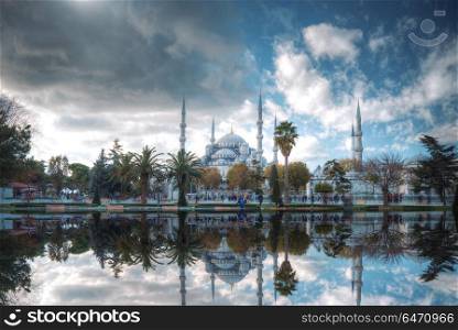 The Blue Mosque is the city stambul. Turkey. Autumn.. Turkey