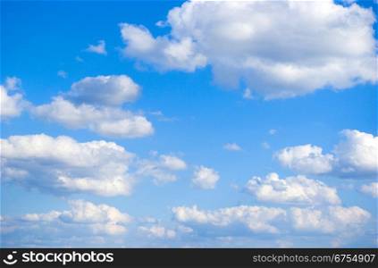 The blue sky and clouds