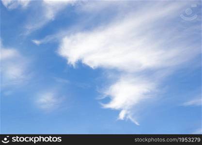 The Blue Sky Is Clear And Fuffy White Clouds. Natural For Background.