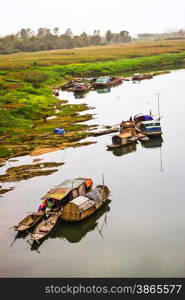 The boat on river