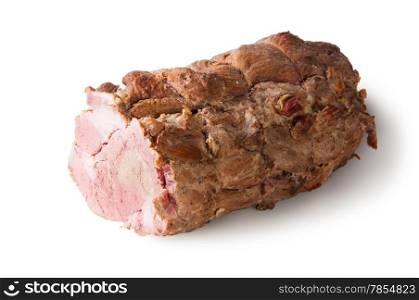 The Boiled Pork Isolated On White Background