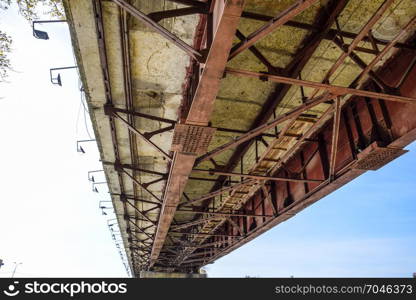 The bridge across the river Protoka in the city of Slavyansk-on-Kuban.. The bridge across the river Protoka in the city of Slavyansk-on-