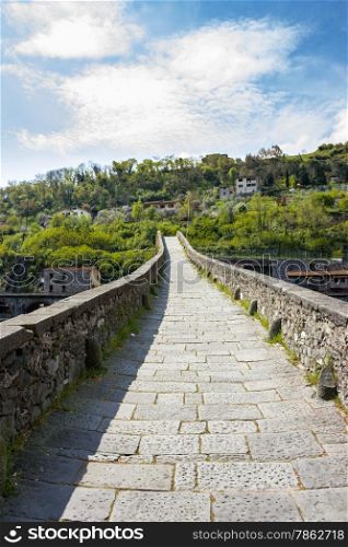 The bridge of the Maddalena of medieval masonry is built and it is called , Devil&rsquo;s Bridge , a legend on its construction