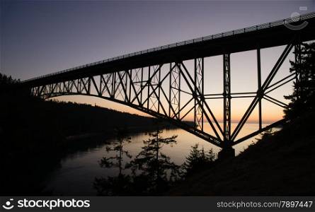 The bridge over Deception Pass headed to Whidbey Island