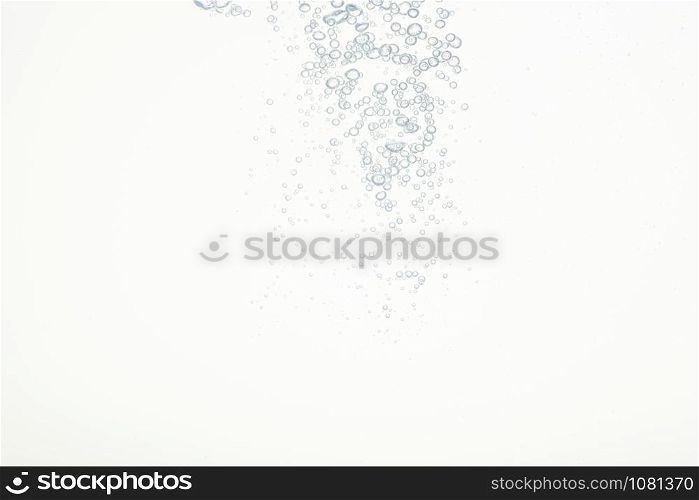 The Bubbles in the water white background