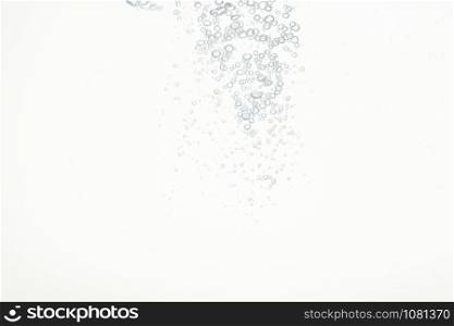 The Bubbles in the water white background