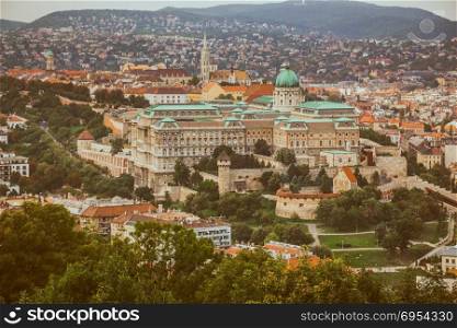 The Buda Castle. Budapest, Hungary. old royal castle.