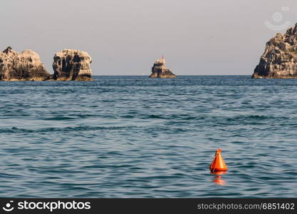 The buoy in the middle of the Mediterranean sea