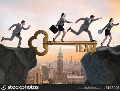 The business people in teamwork concept. Business people in teamwork concept