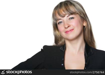 The business woman. It is isolated on a white background