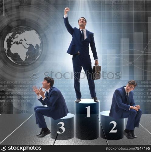 The businessman after successful transaction in business. Businessman after successful transaction in business