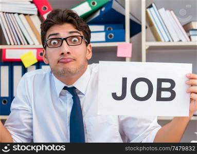 The businessman hiring new employees to cope with increased workload. Businessman hiring new employees to cope with increased workload