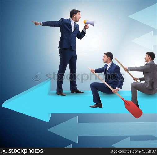 The businessman on line chart in business concept. Businessman on line chart in business concept