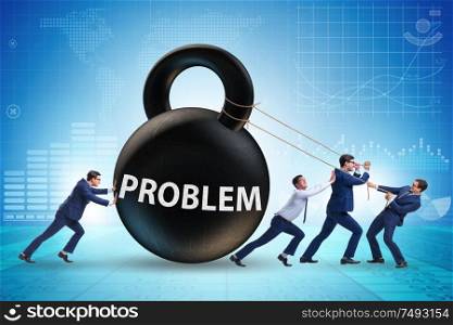 The businessmen trying to deal with difficult problem. Businessmen trying to deal with difficult problem