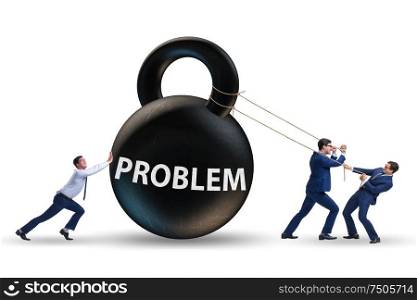 The businessmen trying to deal with difficult problem. Businessmen trying to deal with difficult problem