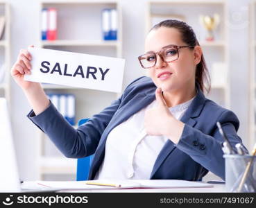 The businesswoman hiring new employees in office. Businesswoman hiring new employees in office