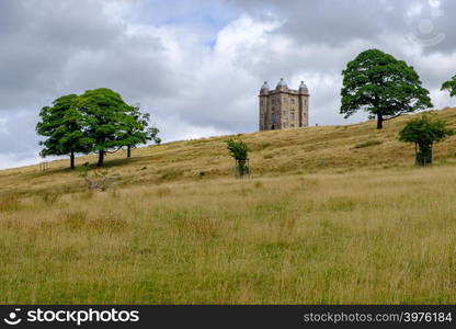 The Cage tower of the National Trust Lyme, in the Peak District, Cheshire, UK