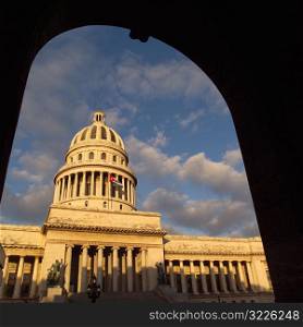 The capitol building seen through an arch, Havana, Cuba
