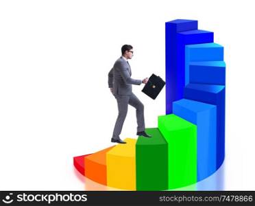 The career development with stairs in business concept. Career development with stairs in business concept