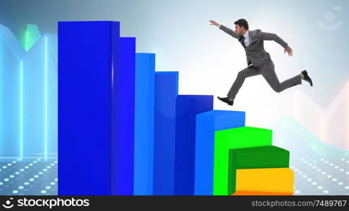 The career development with stairs in business concept. Career development with stairs in business concept