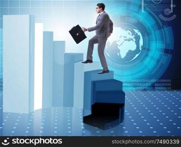 The career development with stairs in business concept. Career development with stairs in business concept