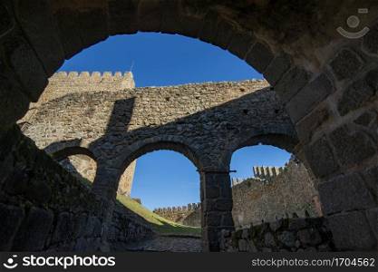 the Castelo de Belver in the Town of Belver at the Rio Tejo in Alentejo in Portugal. Portugal, Belver, October, 2021