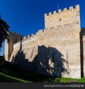 The Castelo de Sao Jorge, Lisbon, Portugal