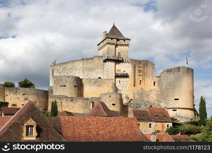 The castle of Castelnaud in Dordogne, France