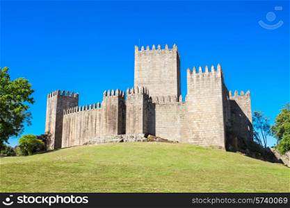 The Castle of Guimaraes is the principal medieval castle in the municipality Guimaraes, Portugal