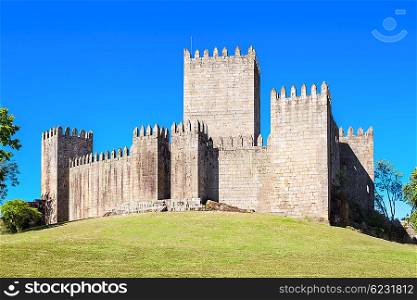 The Castle of Guimaraes is the principal medieval castle in the municipality Guimaraes, Portugal