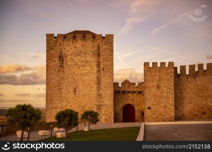 the Castle or castelo de Elvas in the city of Elvas in Alentejo in Portugal. Portugal, Elvas, October, 2021