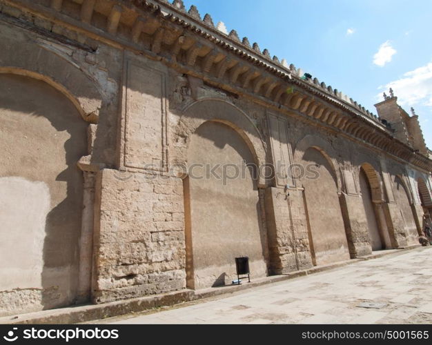 The Cathedral Mosque Entrance as seen from Los Naranjos Patio in Cordoba, Spain