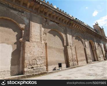The Cathedral Mosque Entrance as seen from Los Naranjos Patio in Cordoba, Spain