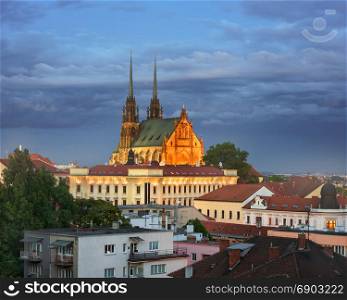 The Cathedral of Saints Peter and Paul in the Evening, Brno, Czech Republic
