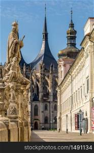 The Cathedral of St Barbara and Jesuit College in Kutna Hora, Czech Republic, Europe. UNESCO World Heritage Site