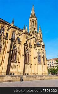 The Cathedral of the Good Shepherd located in the San Sebastian Donostia city, Basque Country in Spain