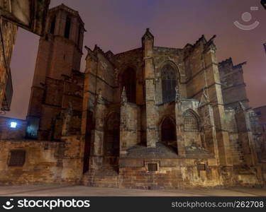 The Cathedral of the Holy Cross and St. Eulalia. Barcelona. Spain.. Barcelona. The Cathedral at dawn.