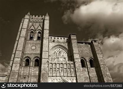 The catholic cathedral in Avila /12th-14th centuries/,Spain