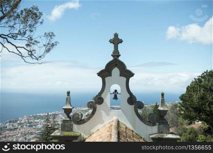 the chapel of Babosas in Monte north of the city centre of Funchal on the Island Madeira of Portugal. Portugal, Madeira, April 2018. PORTUGAL MADEIRA FUNCHAL MONTE CHAPEL