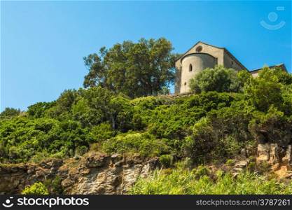 The chapel of Santa Catalina on the west coast of Cap Corse near Sisco in Corsica