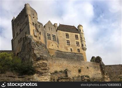 The Chateau de Beynac medieval castle looking over the town Beynac et Cazenac Dordogne Aquitaine France