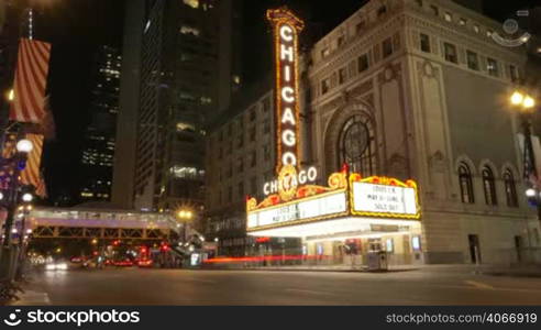The Chicago Theater, originally known as the Balaban and Katz Chicago Theatre, is a landmark theater located on North State Street in the Loop area of Chicago, Illinois, in the United States of America. Nightlife in Chicago downtown financial district.