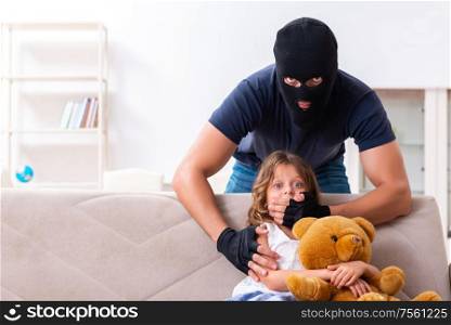 The child trafficking and abuse concept with small girl. Child trafficking and abuse concept with small girl