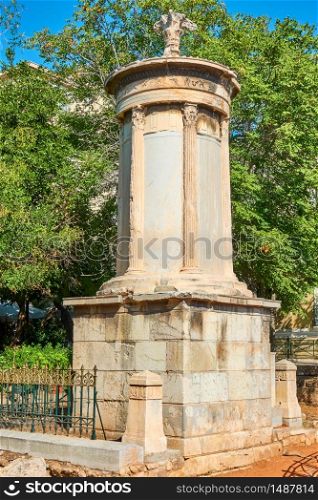 The choragic monument of Lysicrates (334-333 BC) in Plaka district in Athens, Greece