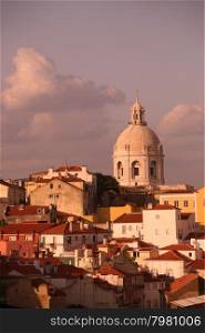 the church Igreija de Santa Engracia in the Alfama old town in the city centre of Lisbon in Portugal in Europe.. EUROPE PORTUGAL LISBON ALFAMA CHURCH IGREIJA DE SANTA ENGARACIA