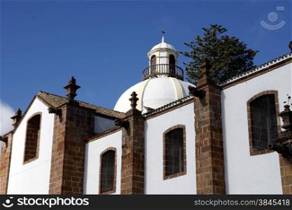 the church in the Village of Teror in the Mountains of central Gran Canay on the Canary Island of Spain in the Atlantic ocean.. EUROPE CANARY ISLAND GRAN CANARY