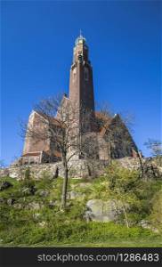 The Church of Engelbrekt, the Protestant temple of Stockholm, is located on a granite hill in the Ostermalm district, not far from Larkstaden, the most chic district of the city